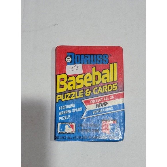 1989 Donruss Leaf MLB Collectible Baseball Puzzle & Cards Set in Wax Pack Sealed - Picture 2 of 3